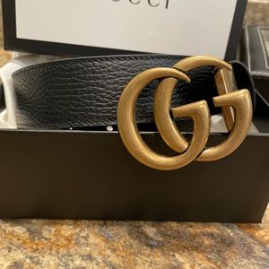 Authentic Gucci Double G Reversible belt